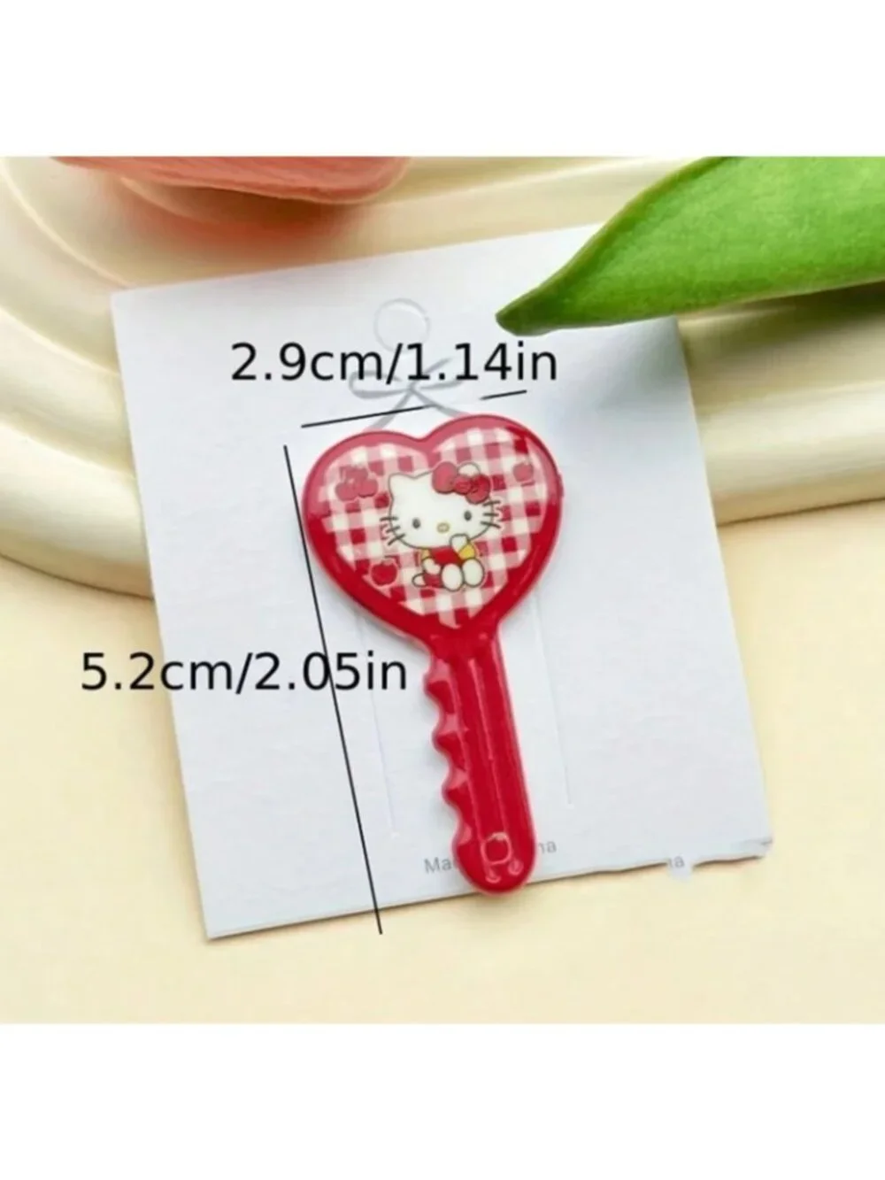 Hello Kitty Love Acrylic Hair Clip – Cute Cartoon Alligator Bangs Clip for Girls